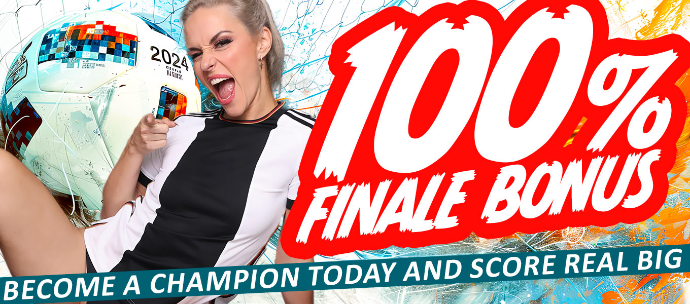 Become a champion today and score real big! 100% Bonus